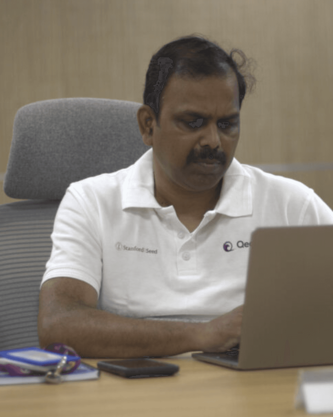 Babu presenting to the team