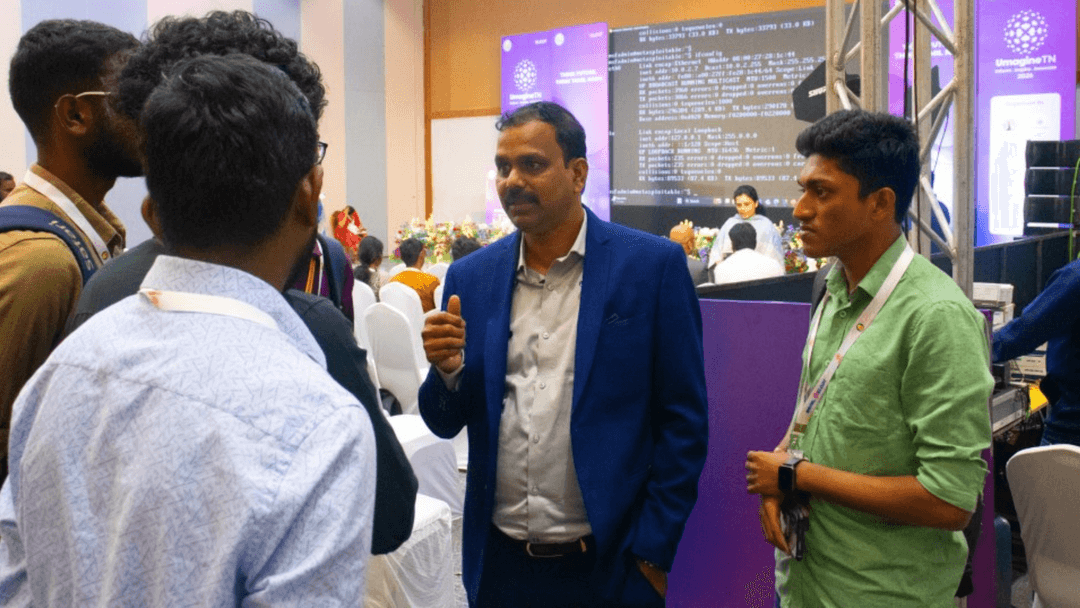 Babu with training participants